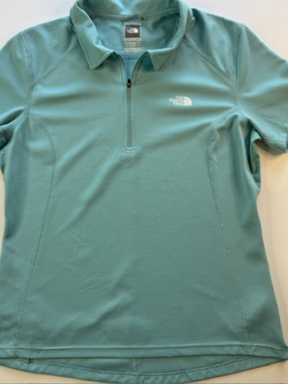 The North Face Vaporwick Cycling Jersey Women Extra Large Teal 1/4 Zip Polyester